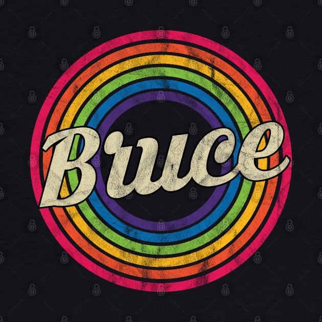 Bruce - Retro Rainbow Faded-Style by MaydenArt